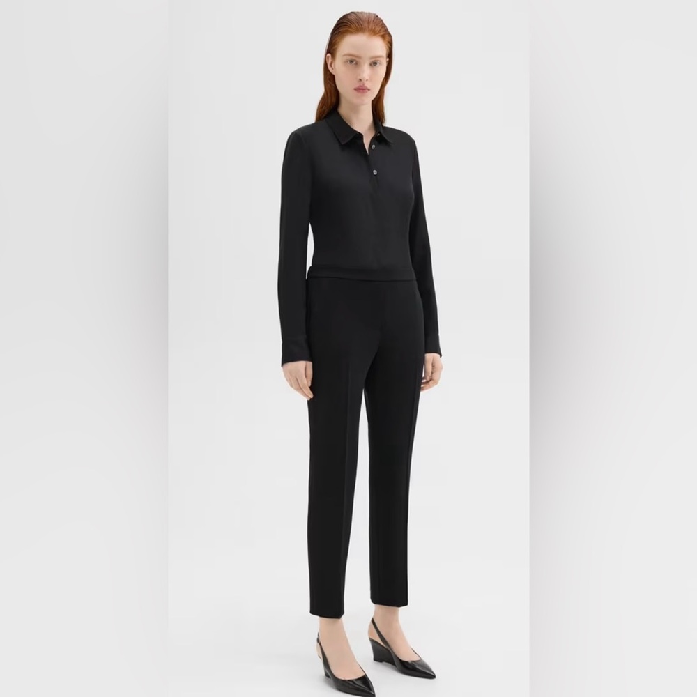 Theory Treeca Pull-On Pant in Black. WORN ONCE